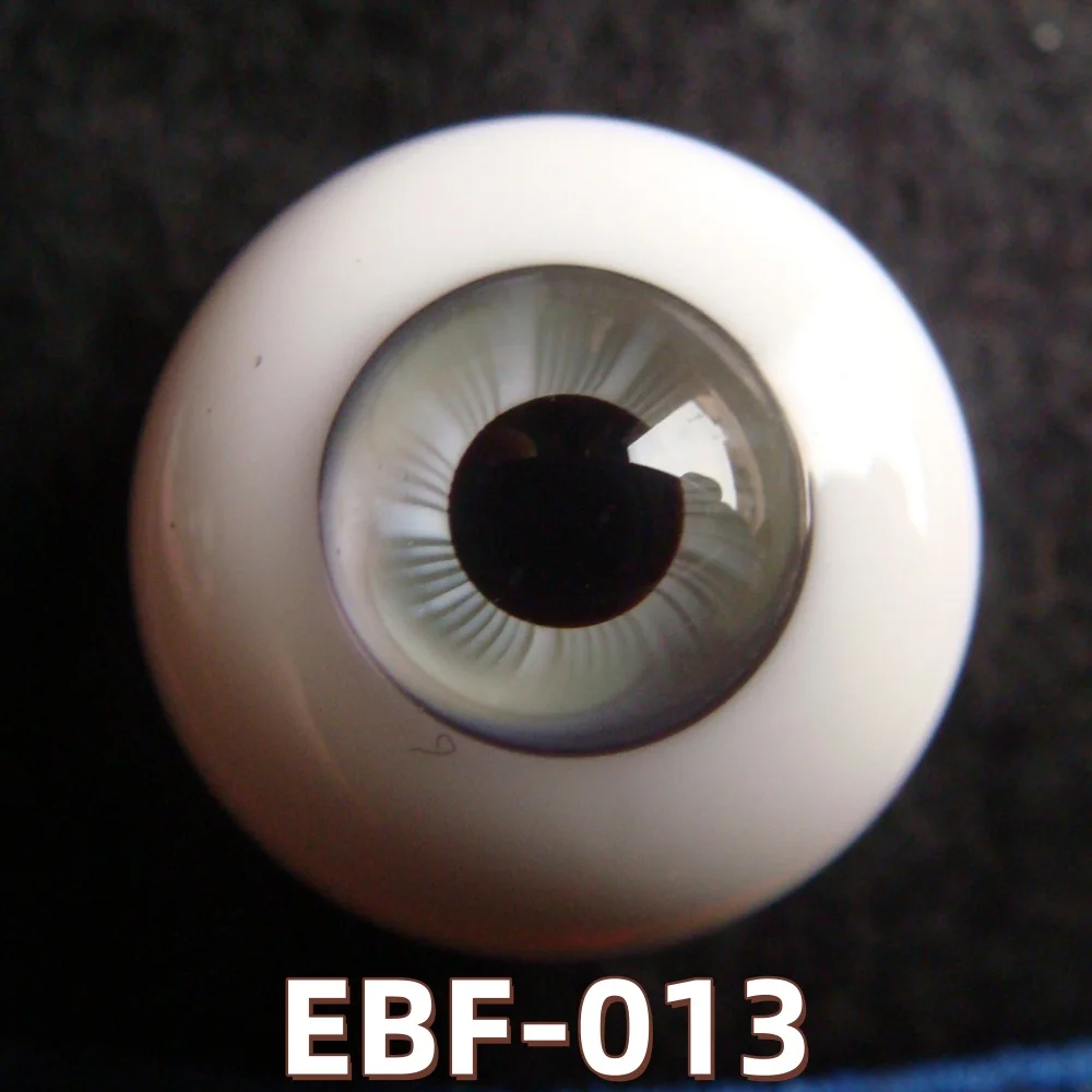 EBF Series Colorful BJD Glass Eyes Hand Made Doll Eyeballs Round Eyes with Handle Size 6mm- 20cm