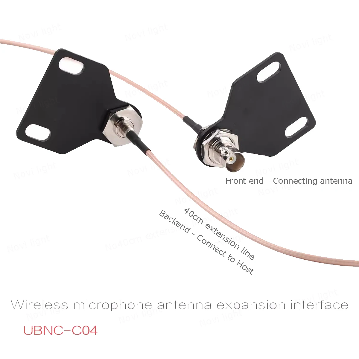 Placa de interfaz de antena host de micrófono inalámbrico, cable de extensión externo de antena BNC con placa U