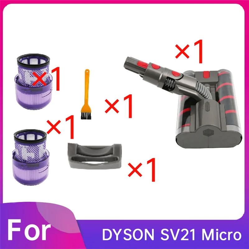 

B99A-For DYSON SV21 Micro Robot Vacuum Replacement Soft Roller Cleaner Head With Switch Lock Filter Brush Ultra Durable Accessor