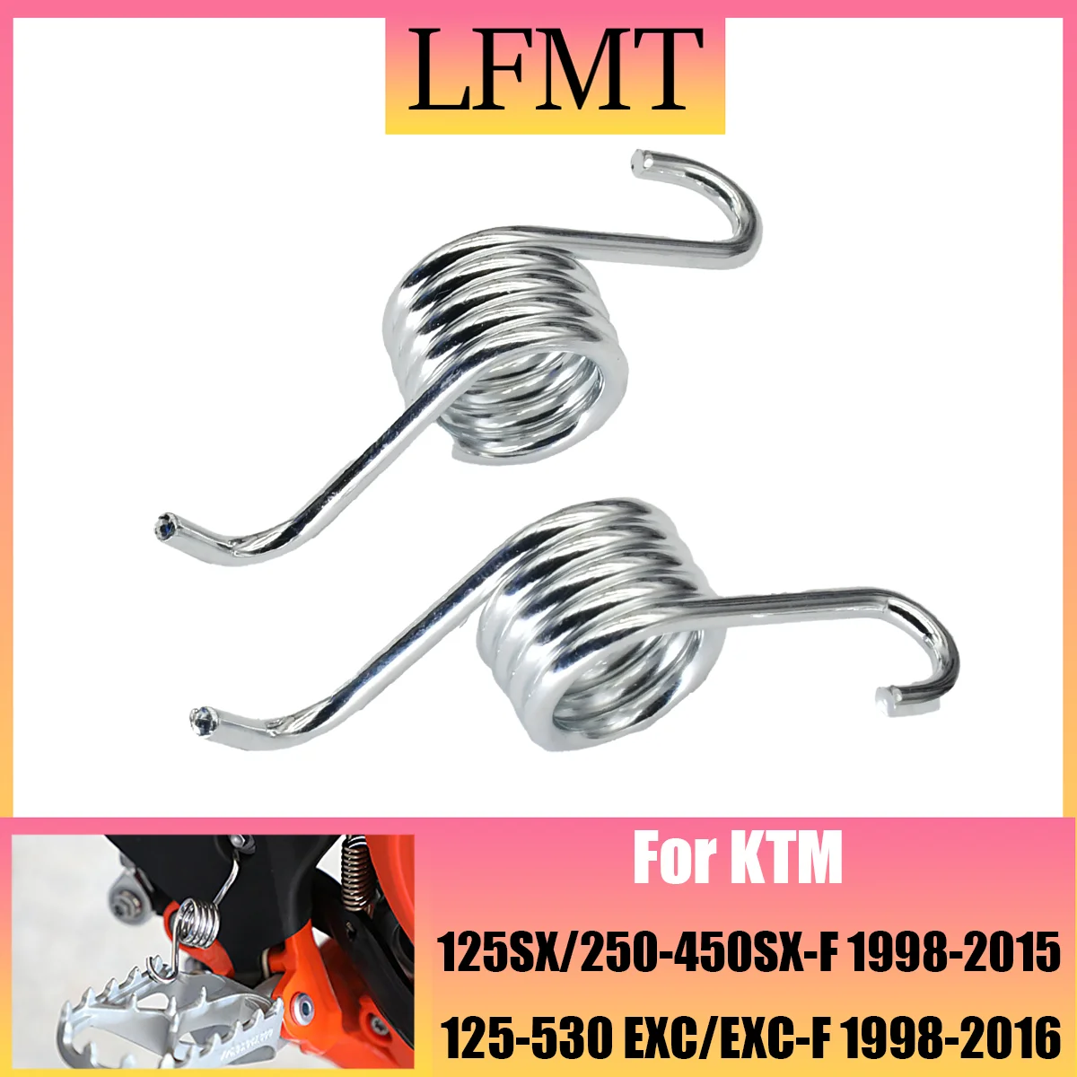 

Motorcycle Footpegs Foot Pegs Footrest Spring For KTM SX SXF EXC EXC XC XCF XCW XCFW 65-530cc 1998-2014 2015 2020 2021 2022 2023