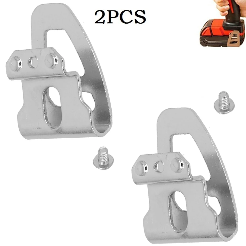 Cintura Buckle Belt Clip Ganchos com parafuso para 18V brushless broca de martelo, driver compacto, 2pcs