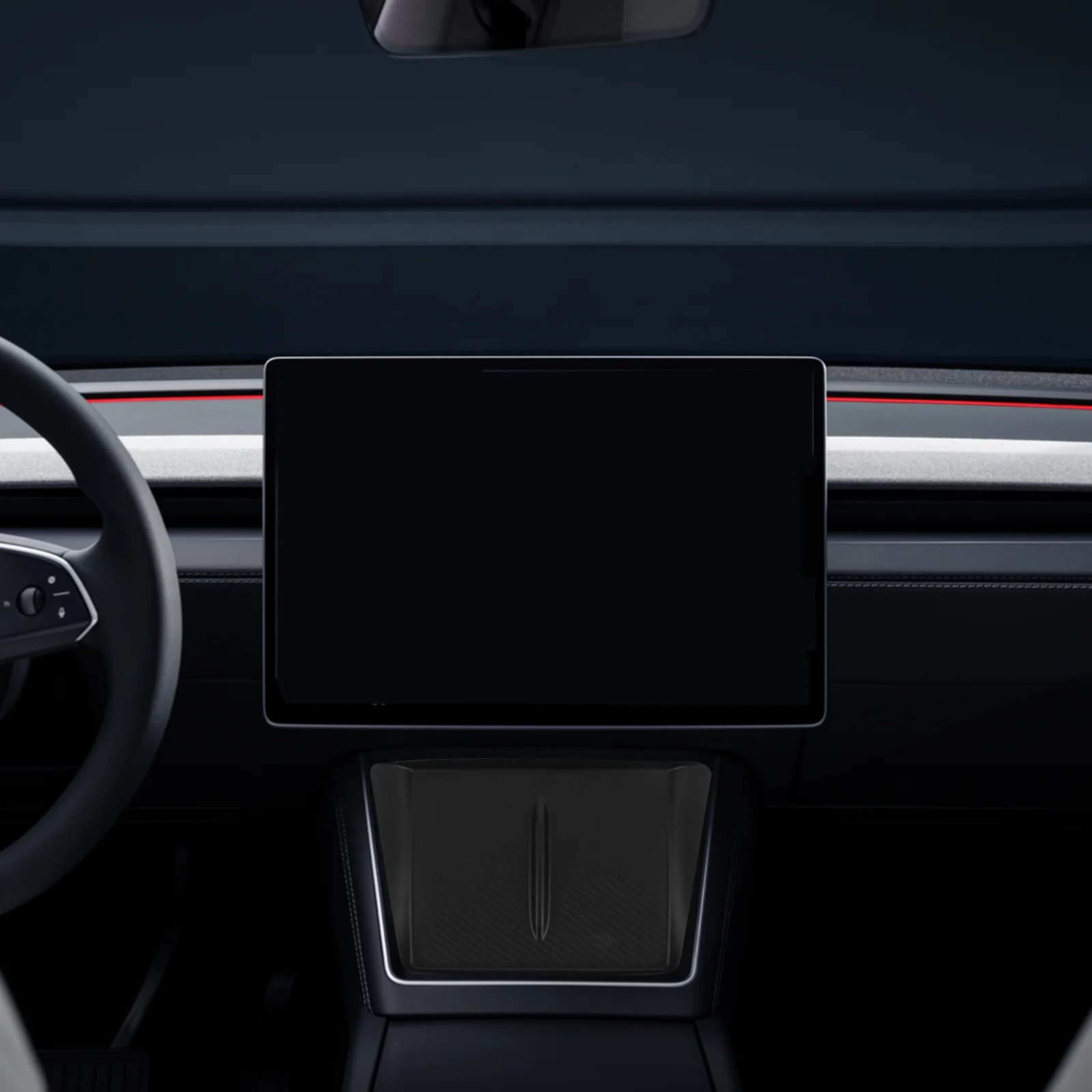 Silicone Pad for Car Accessories Black Wireless Charging AntiSlip Console Mat Phone Holder Y Interior Decor Car