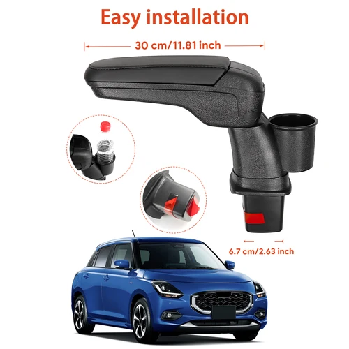 Reposabrazos para Suzuki Swift 2005, 2006, 2007, 2008, 2009, 2010, 2011, 2012, 2013, 2014, 2015, 2016, 2017, 2018, 2019, 2020, 2021, 2022, 2023, 2024, 2025