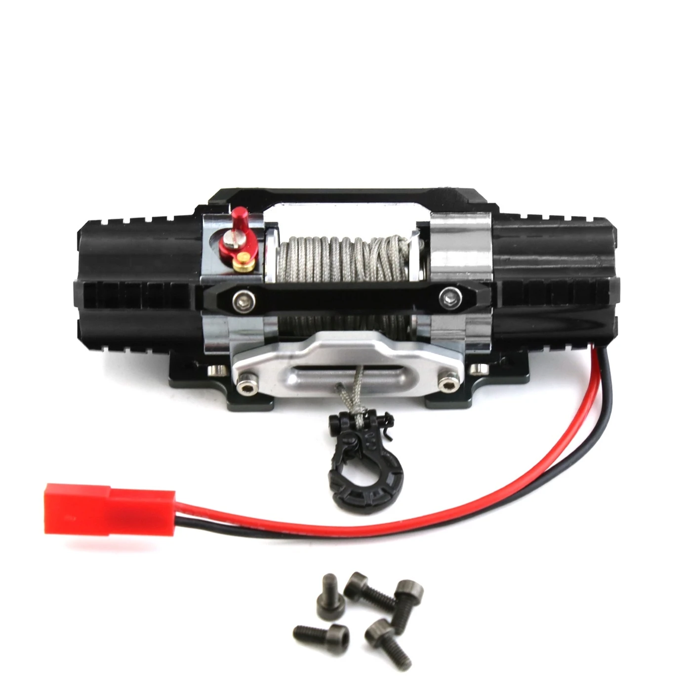 Dual Motor Metal Simulated Winch for 1/8 1/10 RC Crawler Car Axial SCX10 Traxxas TRX4 RC4WD D90 KM2 Redcat YK4082 Upgrade Parts