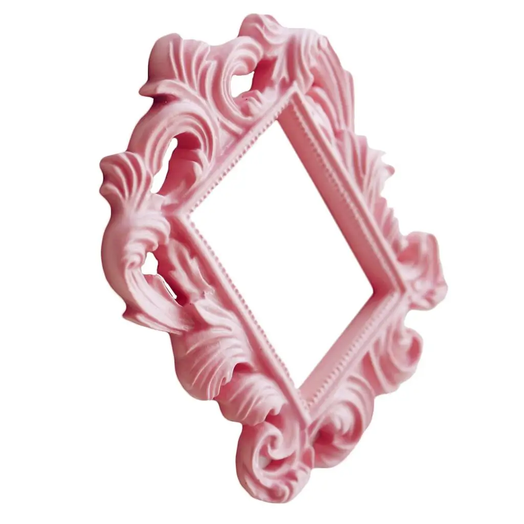 Pink Vintage Baroque Rectangle Wall Frame Home Decor Wedding Photo Prop Vintage Baroque Style Rectangle Frame