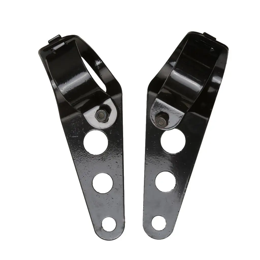 

Black Motorcycle Headlight Fork Mounting Bracket Alloy Holder for Custom Bobber Chopper 31mm43mm
