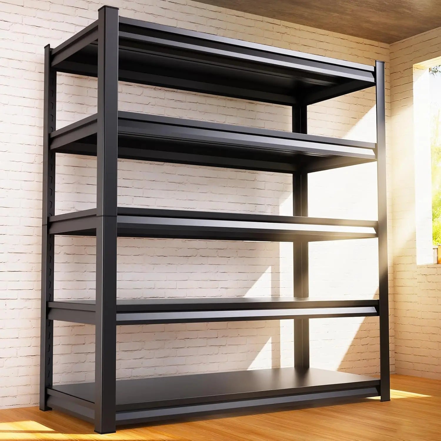 

72 Inch H 59 Inch W 20 Inch D Heavy Duty Metal Garage Shelving Unit 3000LBS 5T Adjustable Industrial Storage Shelf