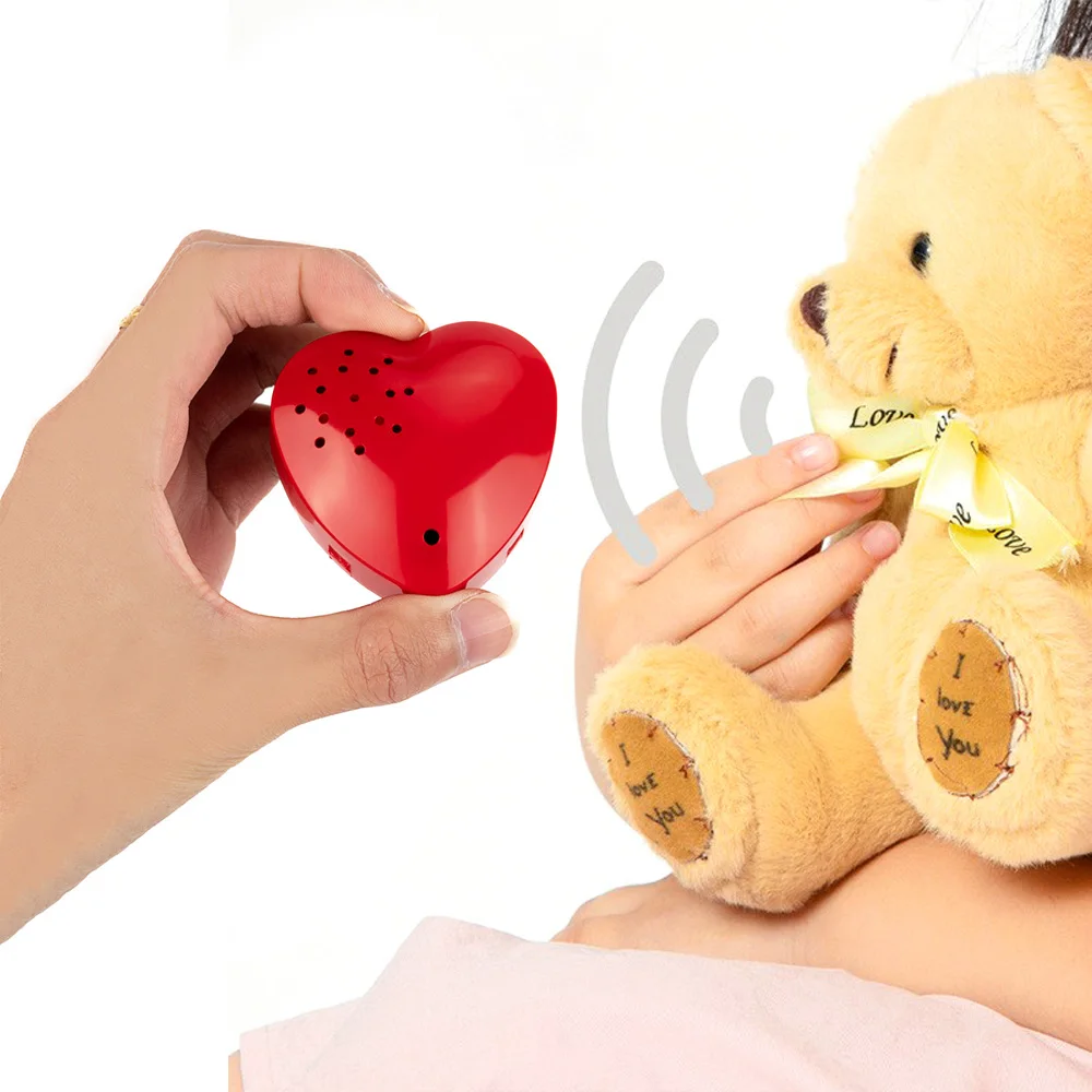 30 Seconds Heartbeat Recorder Music Sound Box Toy Simulation Heartbeat Vibrating Box Plush Doll Accessories Toy kids Best Gift