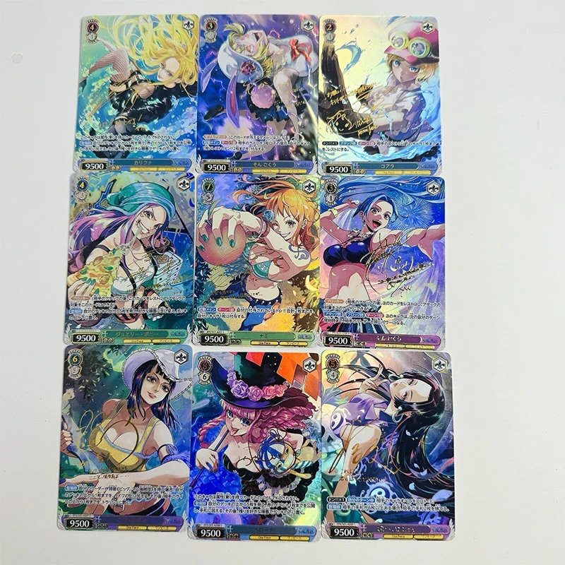 ONE PIECE Anime Characters Kozuki Hiyori Nami Charlotte Pudding DIY Homemade Collection Card Christmas Birthday Gift Toys