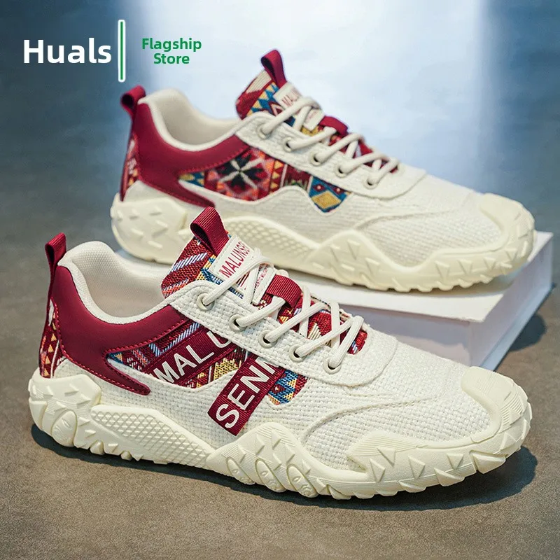 Men's Canvas Shoes 2026 New Summer Breathable Trendy Casual Sports Lightweight Soft Bottom Linen Shoes Low Help Net Inner