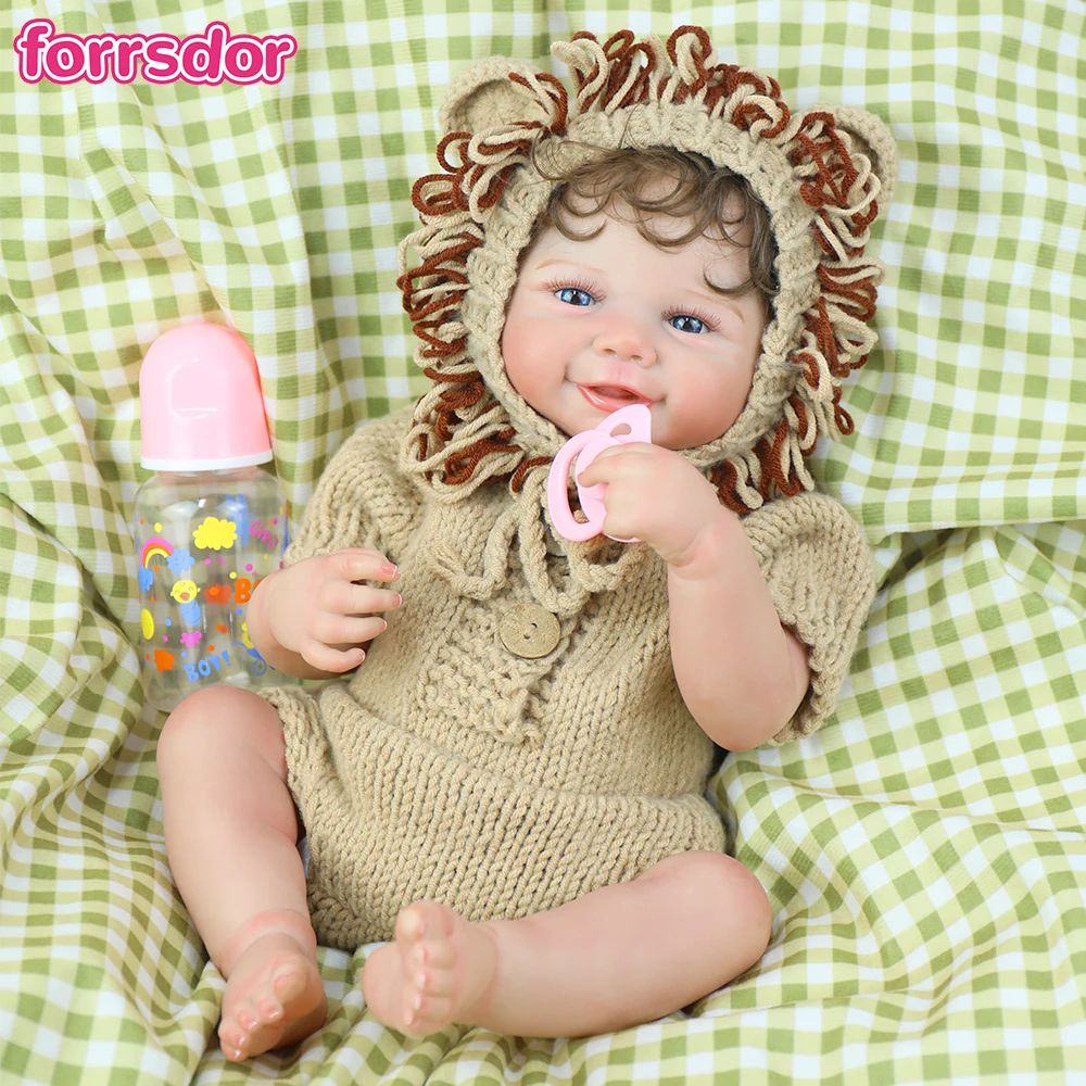 

18-дюймовая реалистичная мягкая силиконовая кукла реборн, реалистичная окрашенная 3D-кожа, многослойная живопись и волосы рук, подарок для девочки