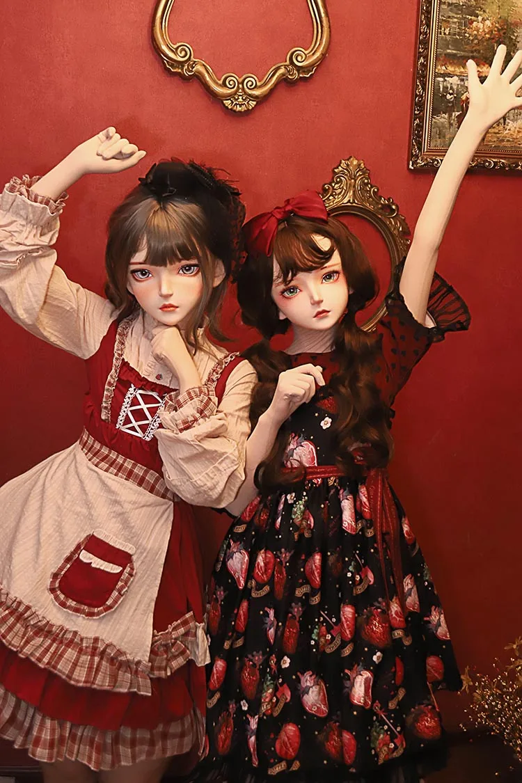 (DOLLKII-B9) Quality Handmade Female Girl Resin Half Head Cosplay Japanese Role Play BJD Kigurumi Mask Crossdresser Doll Mask