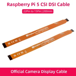 Cable de Cámara Oficial para Raspberry Pi 5, Cable DIS de 22 pines a 15 Pines, pantalla LCD