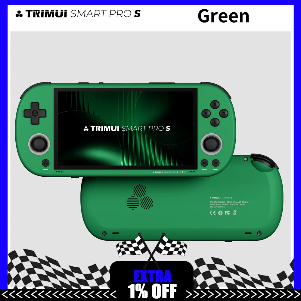 Trimui Smart Pro S وحدة تحكم بجهاز لعب محمول 4.96 بوصة IPS شاشة نظام لينكس عصا التحكم RGB الإضاءة Smartpros ريترو لعبة فيديو هدية