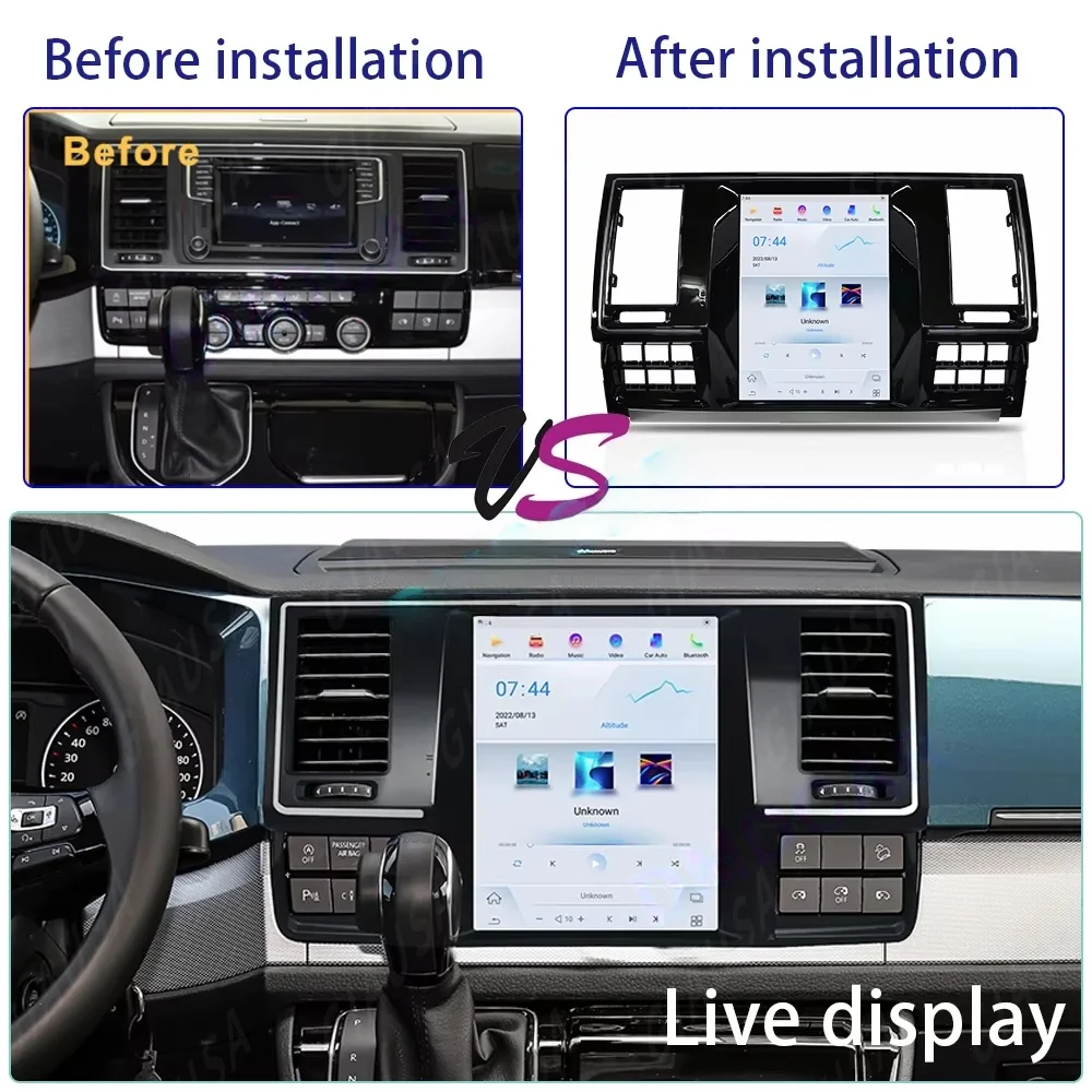 Android 13 Car Radio For Volkswagen Caravelle 2014 2015-2019 CarPlay Touch Screen Multiedia Player GPS Navigation 4G WIFI DSP