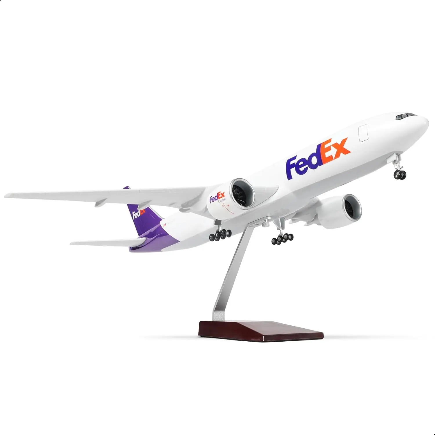 

1/160 Scale B777 FedEx Diecast Airplane Model Kit with Stand Large Display Collectible for Aviation Enthusiasts And Gift