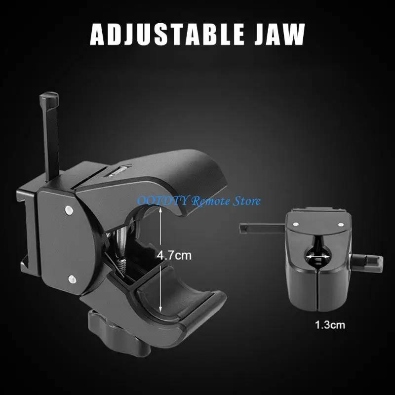 حامل الألومنيوم DXAB Universal V Mount Batrackets مع مرفق حامل مصباح المشبك قابل للتعديل لملحقات الكاميرا #4