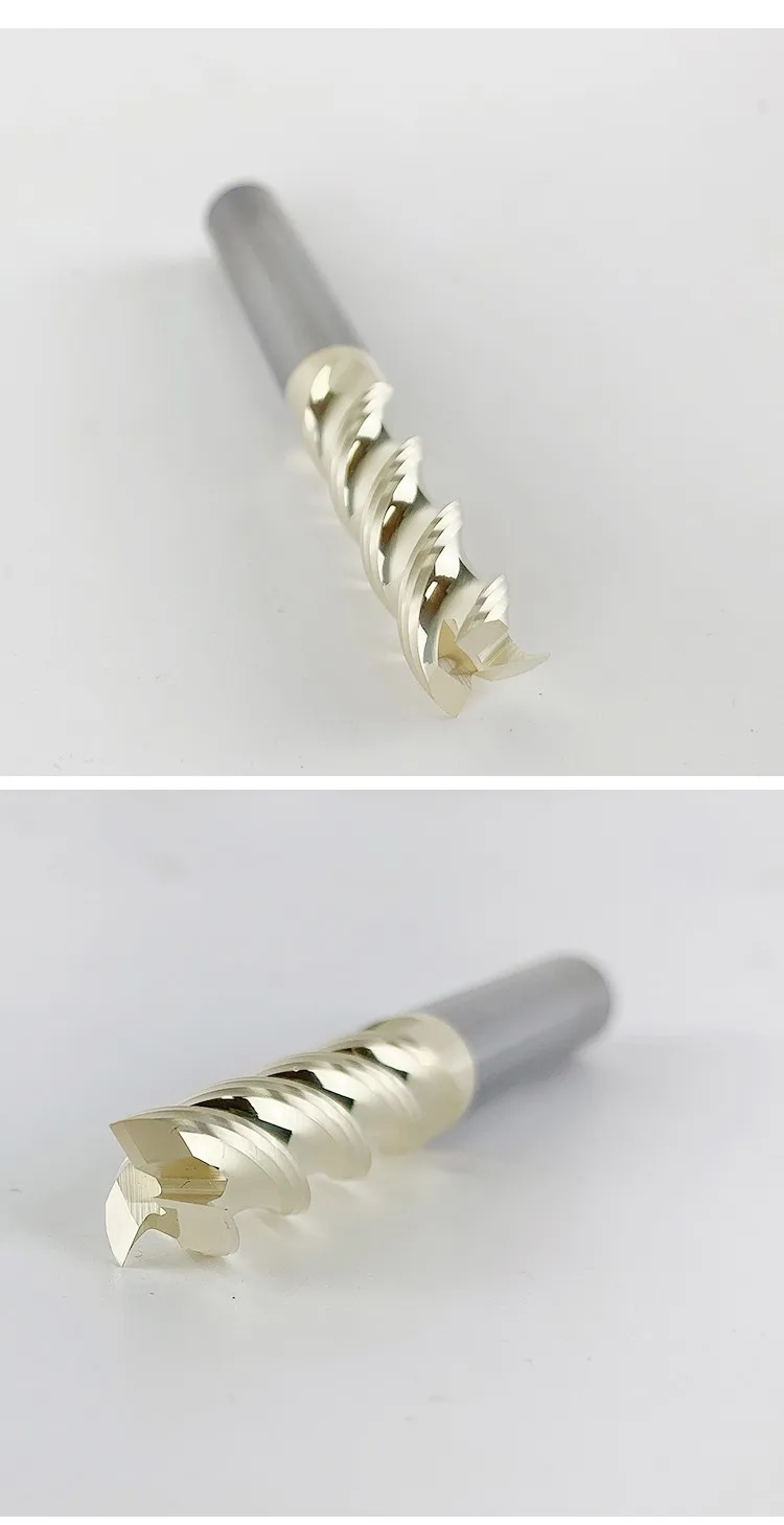 SHAZAM HRC65 3-Flöten-Fräser aus hochglänzendem Aluminium, Hartmetall-Schaftfräser aus Wolframstahl für CNC-Schaftfräser mit U-förmiger Nut – Detail 9