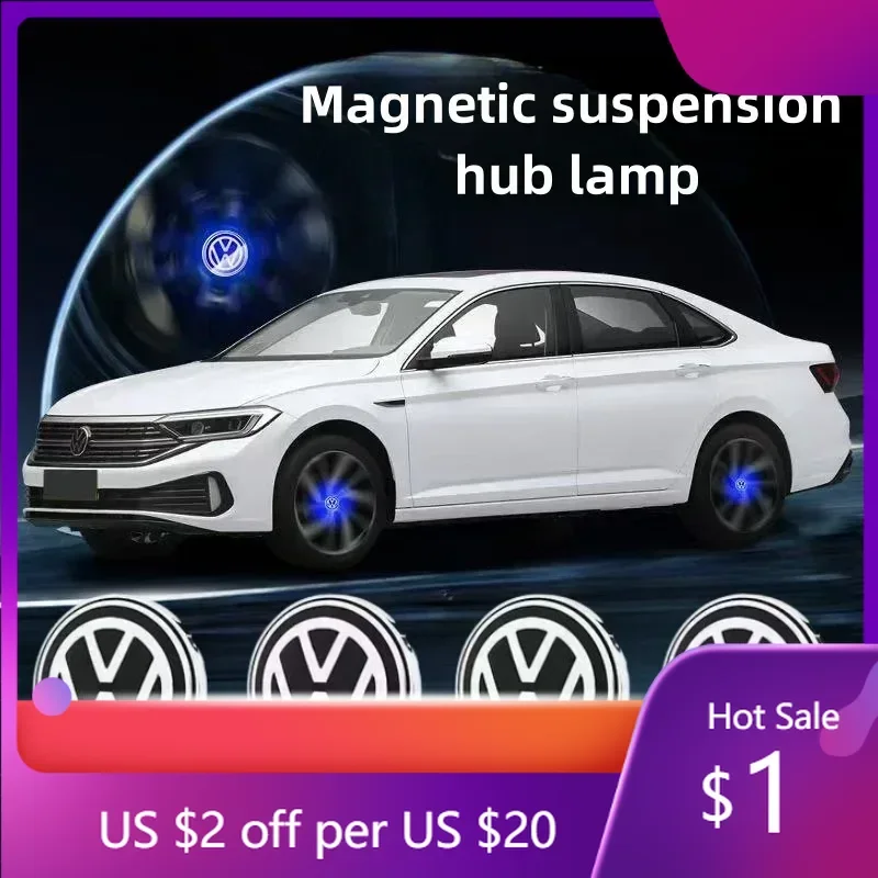 

Горячая новинка 2026: 4 светодиодных колпачка-подсветки для центра дисков Volkswagen (для Golf 4/6)