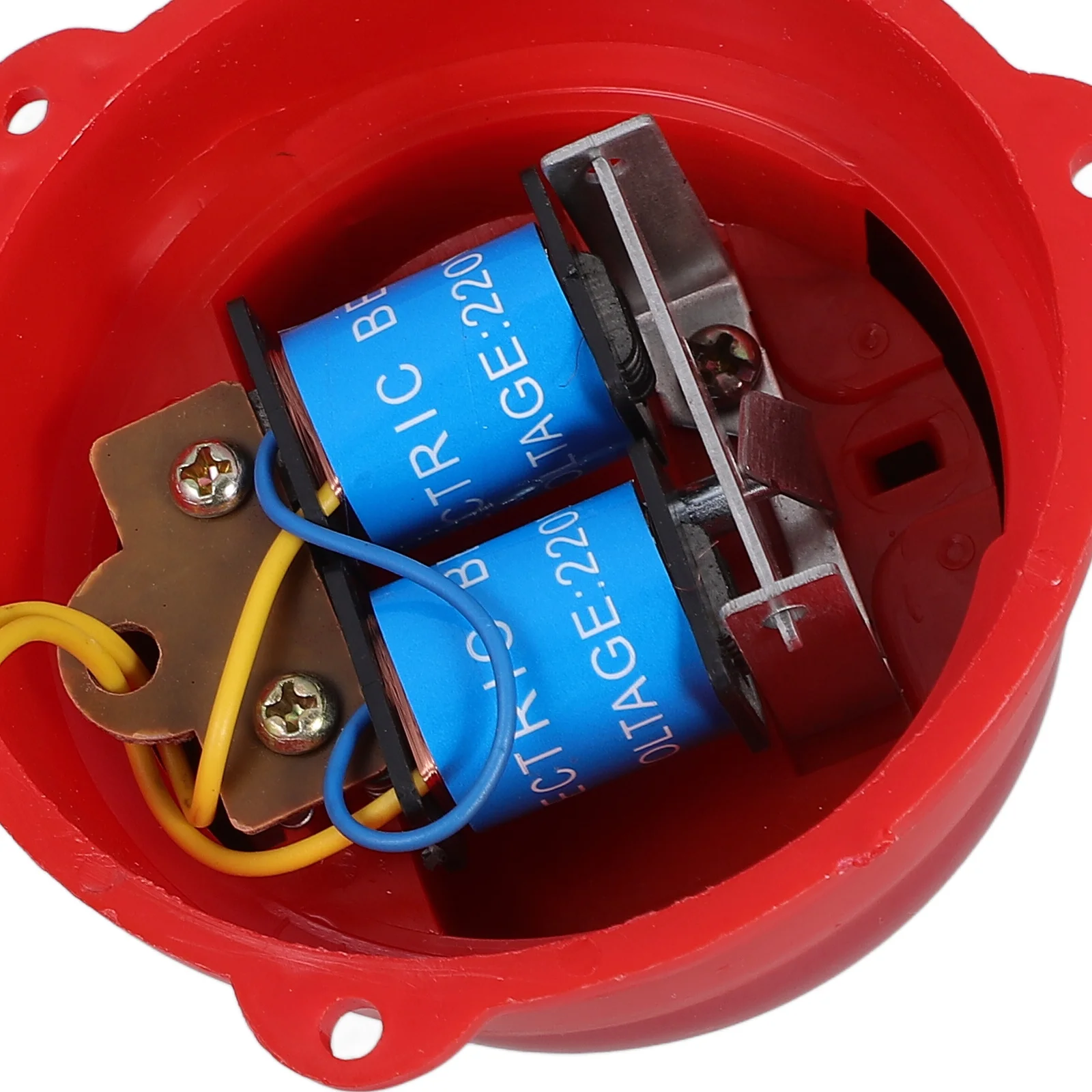 جرس إنذار الحريق الأحمر 3 بوصة 220 فولت جرس إنذار كهربائي للسلامة المنزلية تنبيه الطوارئ كاشفات الدخان كشف الحرائق