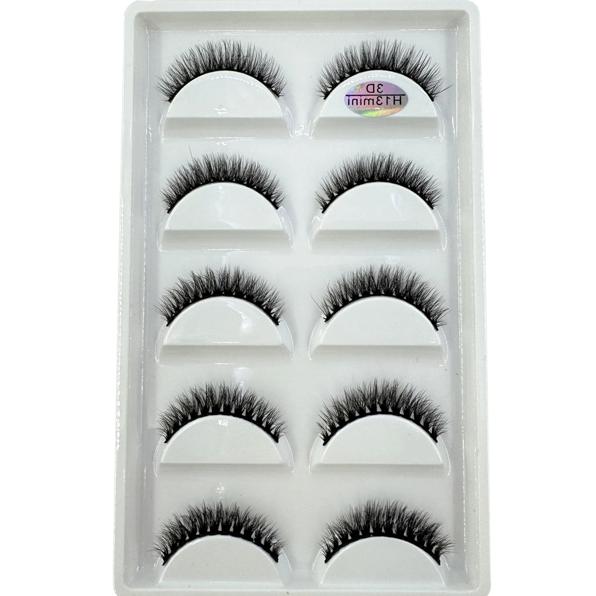 New Full 5 Pairs one box 3D Mink Hair False Eyelashes Natural Thick Long Eye Lashes Wispy Makeup Beauty Extension Tools H13mini