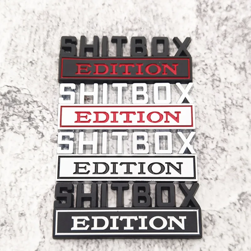 

High-quality Modification 3D Metal Car Sticker Letter Series SHI BOX EDITION Body Scratch Cover Car Decoration Accessories