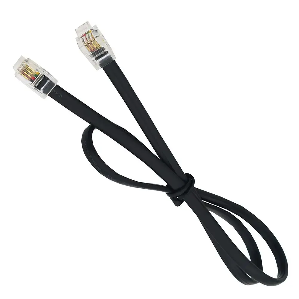 

100PCS 5M RJ9 to RJ9 Connector Telephone Cable Male M-M 4p4c Adapter Modular Handset Voice Extension Data Cable