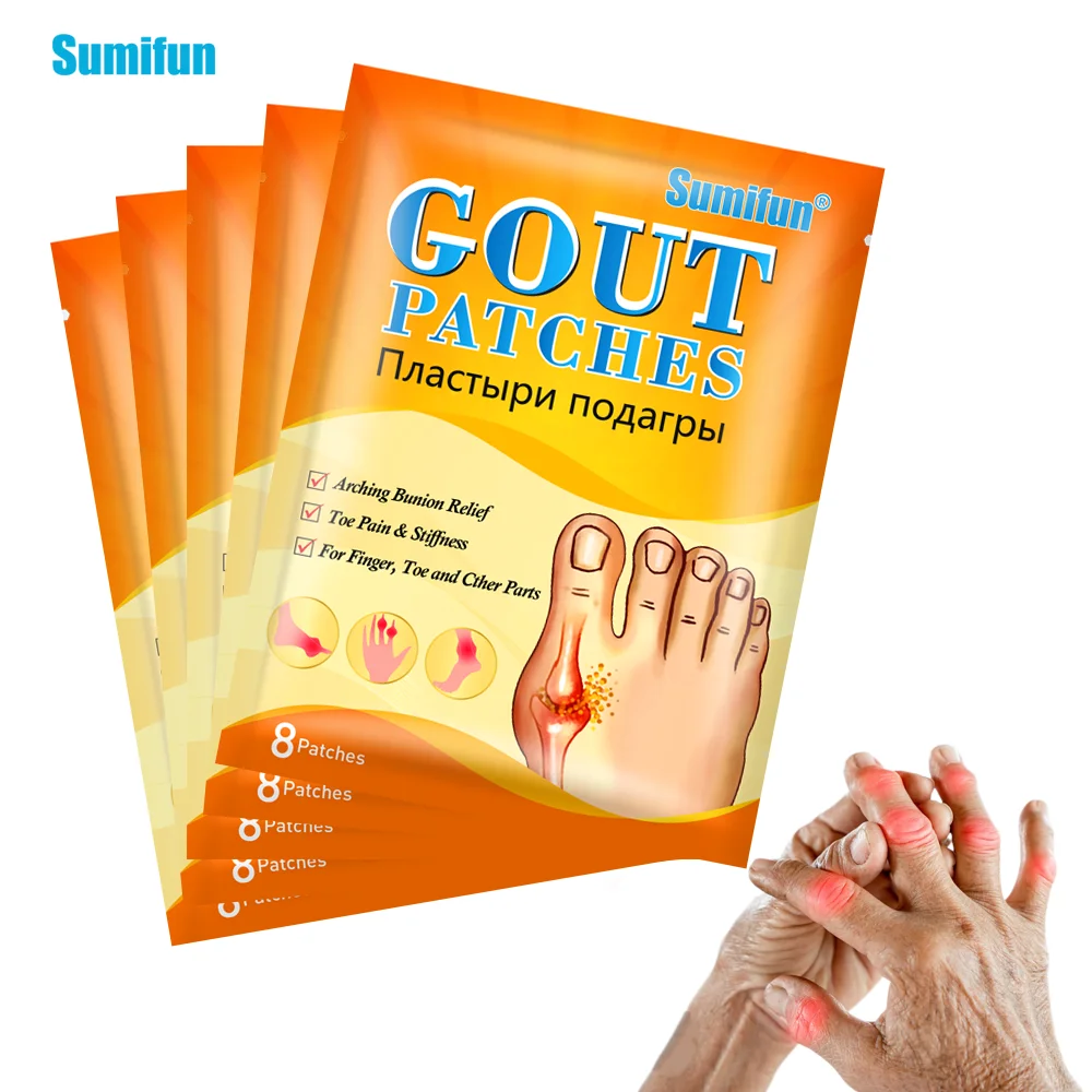 

8/24/40Pcs Sumifun Gout Patch Treat Rheumatic Arthritis Pain Relief Sticker Toe Finger Swelling Ache Massage Health Care Plaster