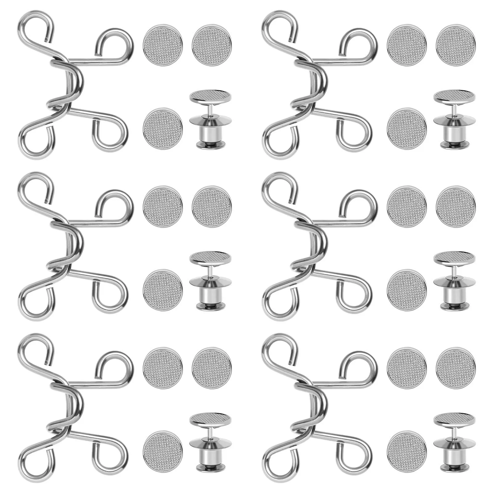 4 مجموعات رقيقة الخصر زر كليب على أبازيم الجينز تقليل السراويل الخصر مثاليا استبدال فوري الحجم العالمي S الحرف اليدوية #3