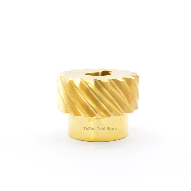 1Pcs 45 Degree Left Helical Gear Brass 1.5 Mod 10/13/15 Teeth Staggered Gear Transmission Parts Round Bore & Keyway Bore