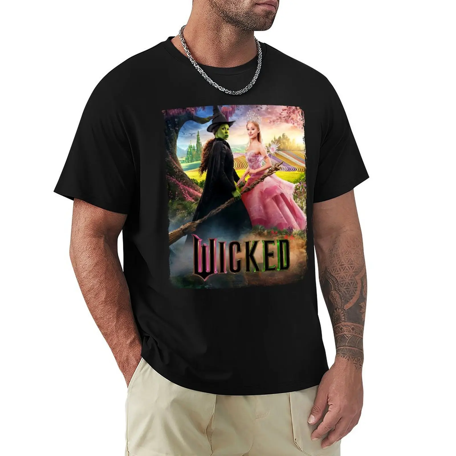 

Aesthetic Wicked Fantasy Movie T-Shirt Basic Lightweight Short Sleeve Tee