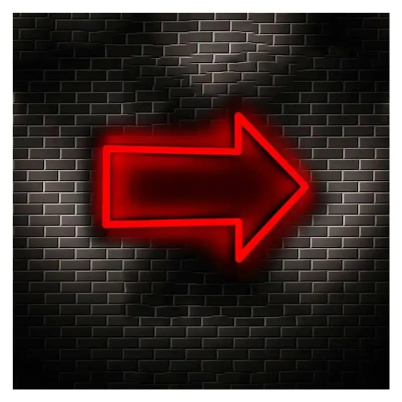 Arrow Neon Sign USB Powered Light For Office Supermarket Store Club Hotel Business Backdrop Personality Wall Decor 35cmx26cm