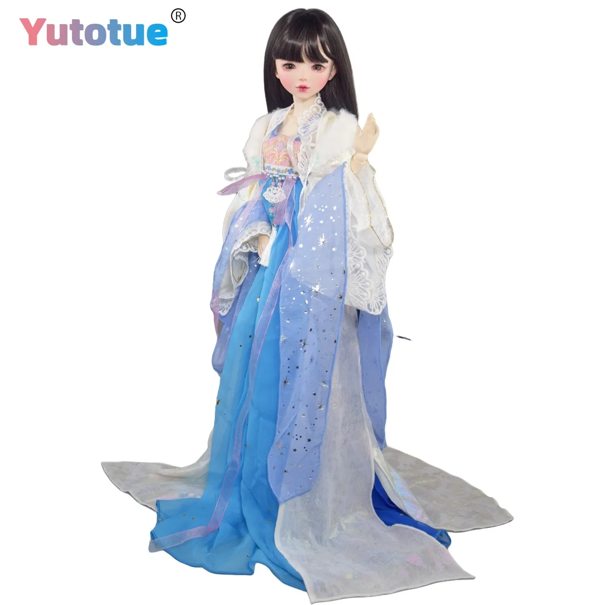 

YUTOTUE 56 см, высота, женская кукла в древнем стиле, ПВХ BJD, тело и съемный черный парик, полный комплект, реалистичный комплект