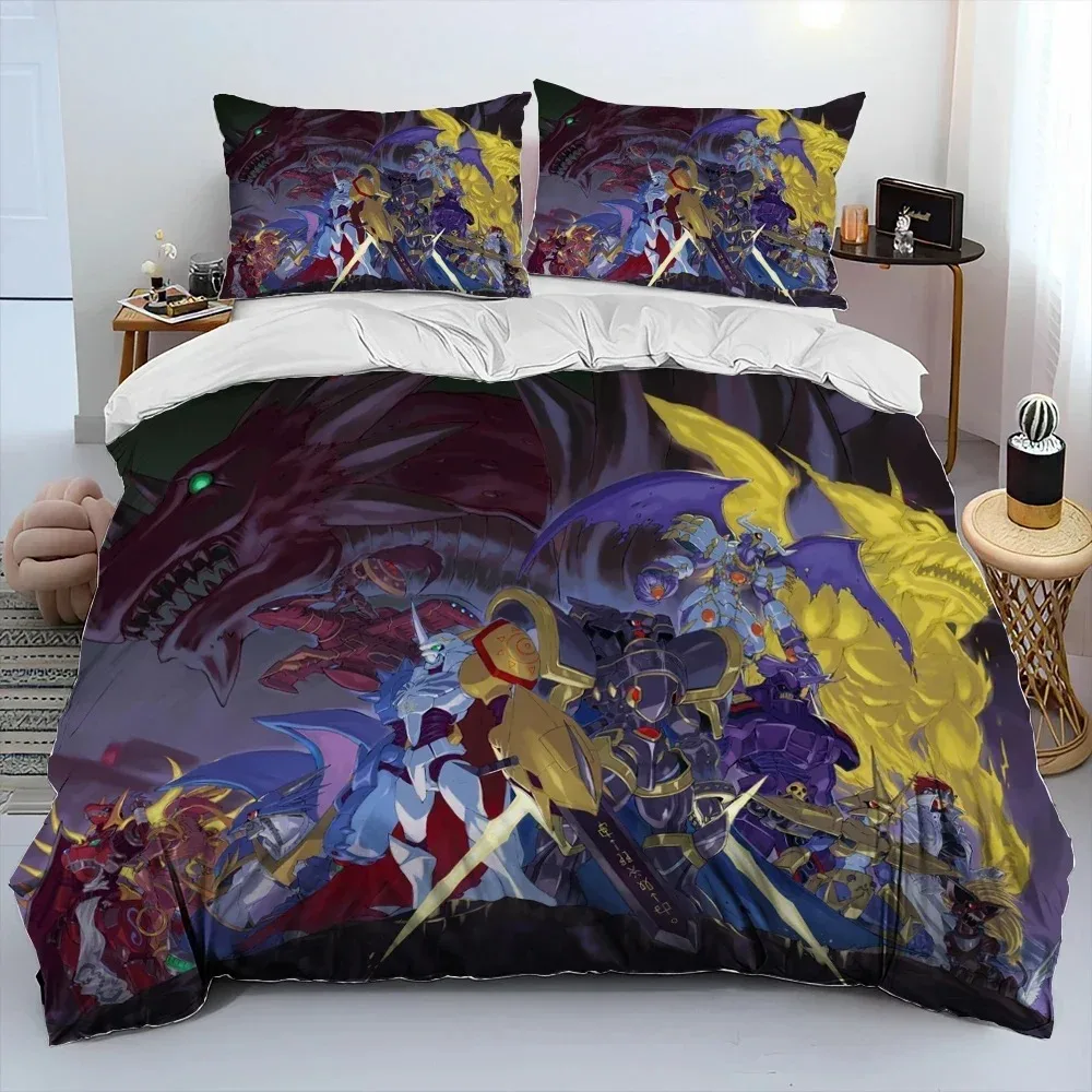 Digimon Adventure Monster Cartoon Bedding Set 3D Printed Suitable for Bedroom Duvet Cover Set With Pillowcases Kids Home Textile