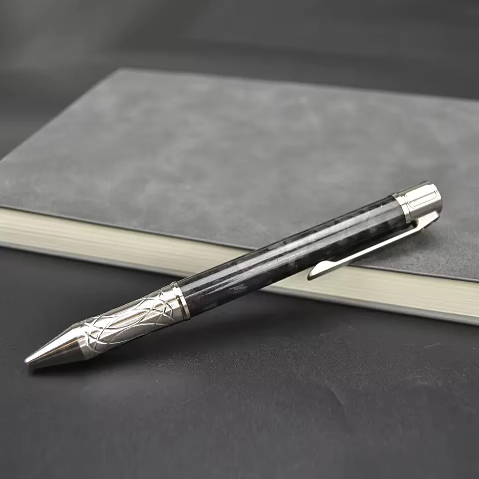 HARNDS Prime EDC Mini Sized Pocket Pen Titanium Alloy TC4 Carbon Fiber Bolt Action Rollerball Pen with Fisher Space Pen Refill