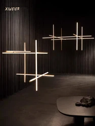 Italian Nordic postmodern exhibition hall lights, hotel and restaurant pendant lights with minimalist lines, LED shaped lights