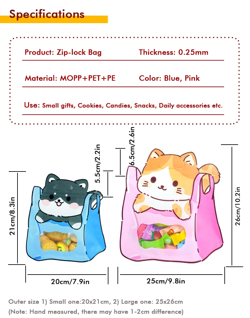 20Pcs 50Pcs Kunststoff Tragbare Cartoon Schulranzen Süßigkeiten Snack Abdichtung Taschen kinder Geburtstag Hochzeit Party Kreative Geschenk Tasche – Detail 2