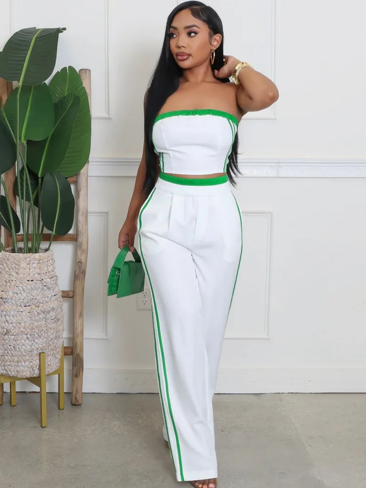 Set da donna da 2 pezzi 2025 Nuovo arrivo Primavera Estate Pring abbinato Set da due pezzi Top e pantaloni Abiti Abiti Abbigliamento Tute
