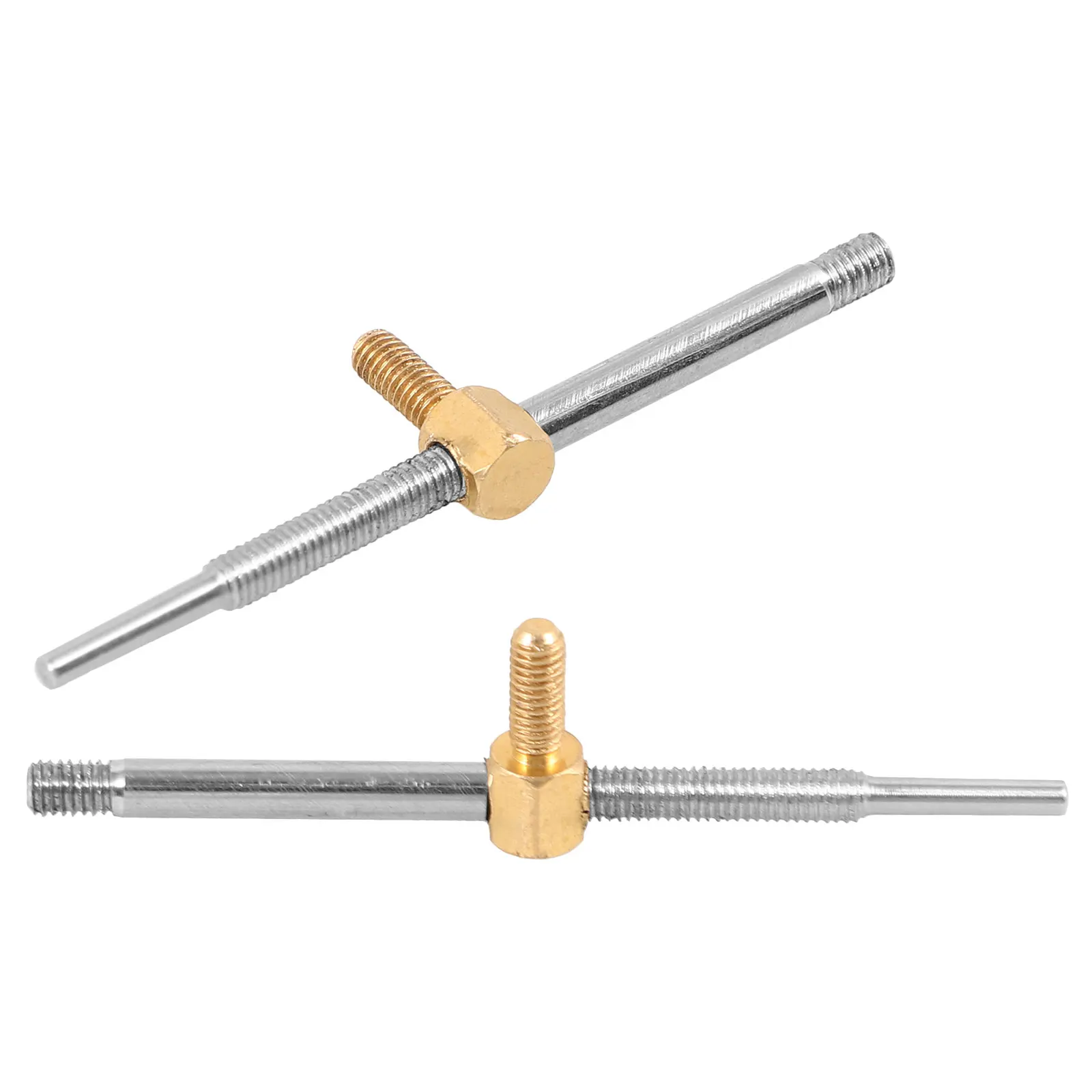 

2pcs Bow Screw Rod Durable Metal Long Time Use Simple Design Practical Violin Bow Frog Part Replacement Tool String Instrument