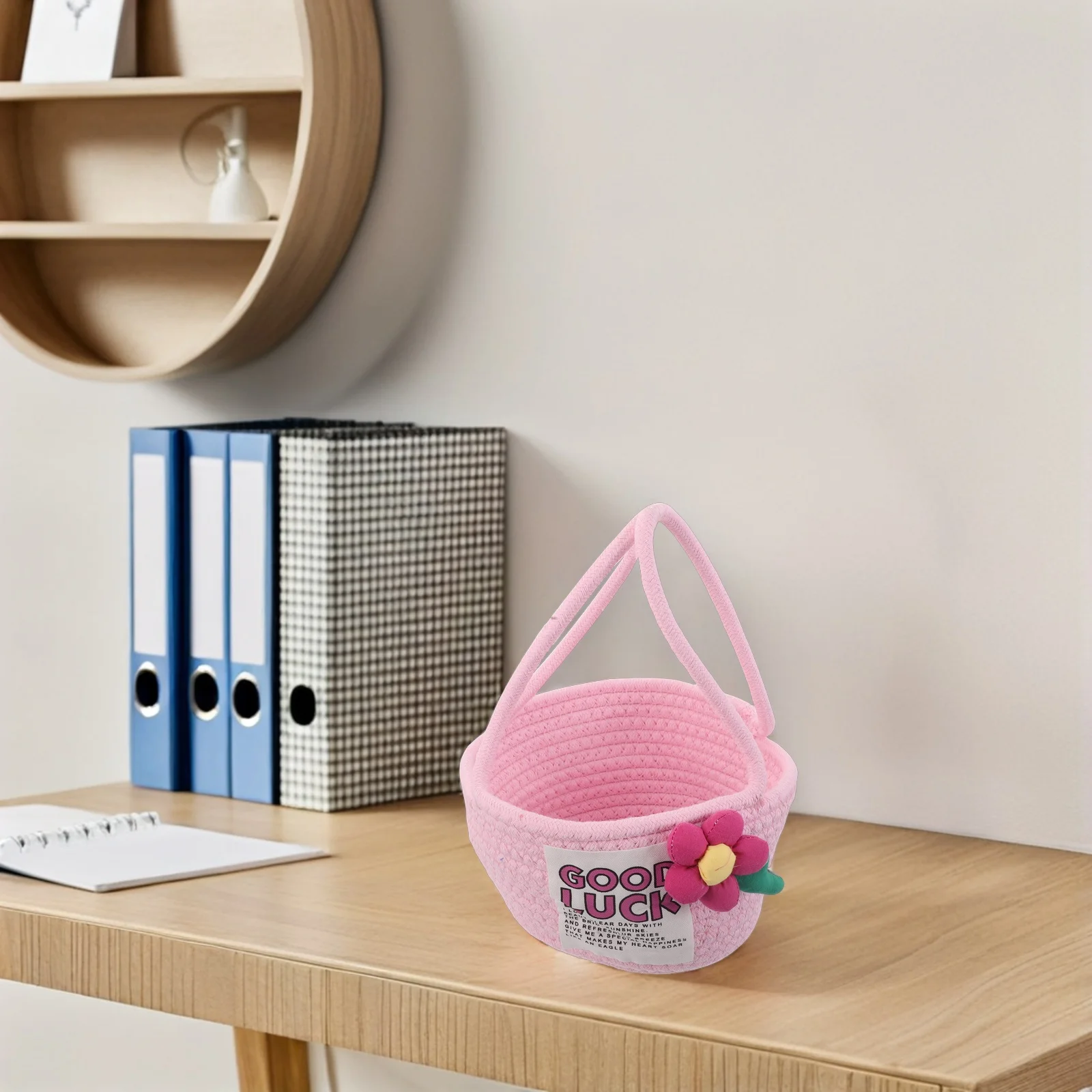 

Children's Gift Box Baby Storage Bins Basket Cotton Rope Food Girl Desk Organizer Toy for