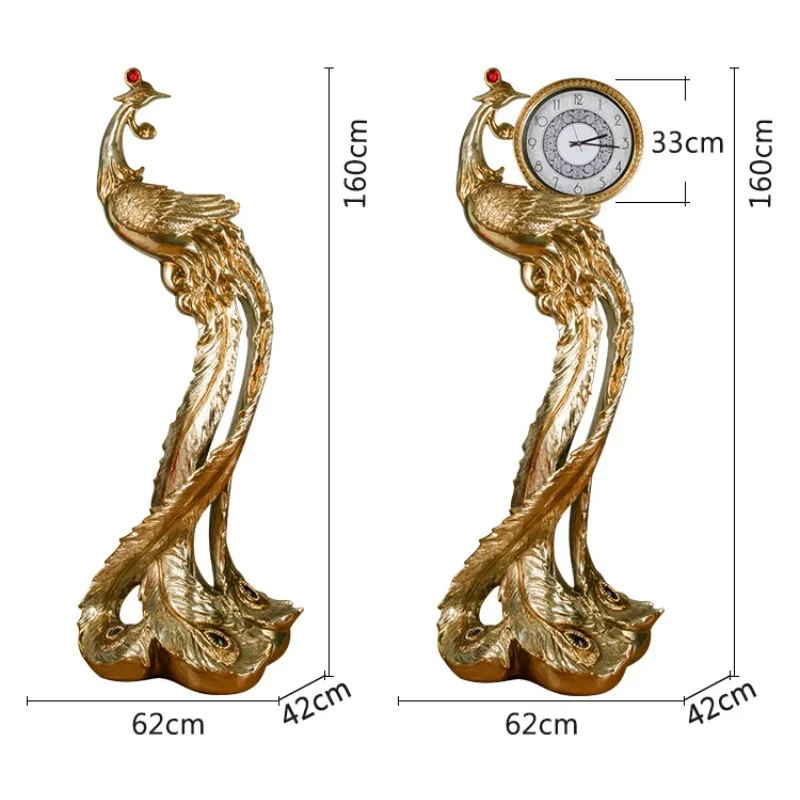 

Горячие смолы, современные напольные часы, животное, Феникс, ювелирные изделия из смолы, роскошные ремесленные украшения