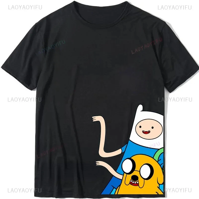 Adventure Time TShirt Kids Short Sleeve Unisex Shirt For Men Casual Tee Shirt Birthday Tops Cartoon Short Sleeve Summer Clothes