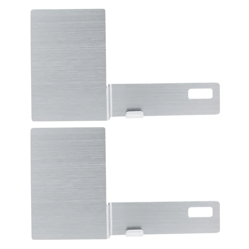 57BA Two Stainless License Bracket Vertical Installation 15 Degree Angled Auto Accessory