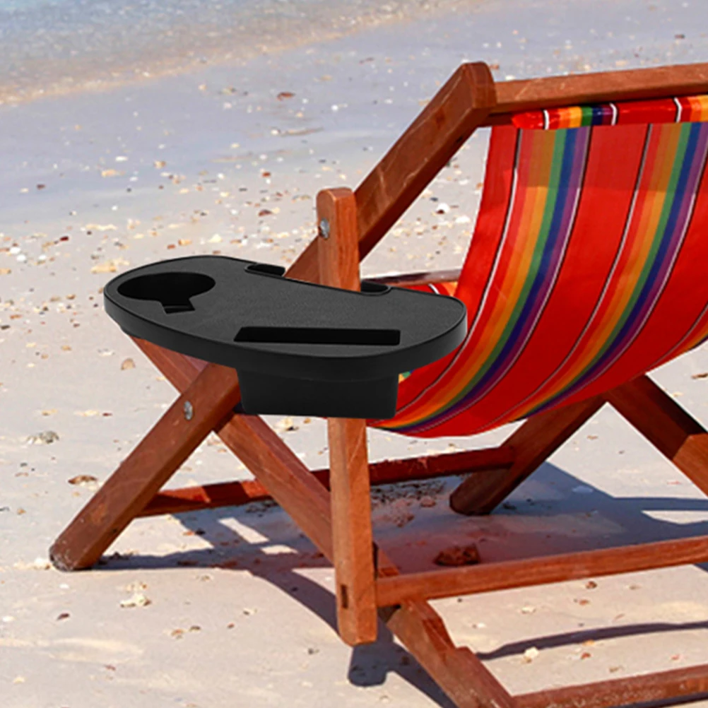 

3pcs Chair Cup For Recliner Lounge Folding Armchair Durable Plastic Beverage Tray With Snack Holder Foldable Portable Fishing
