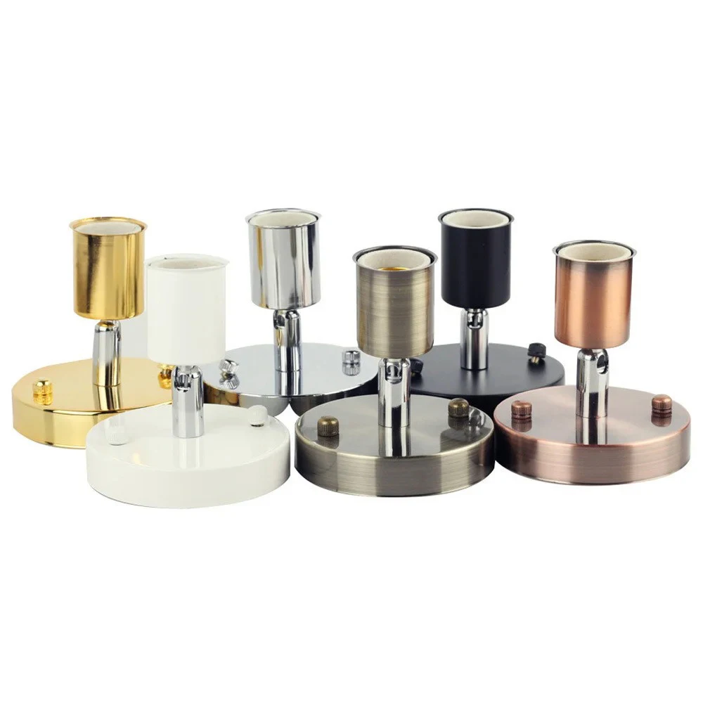 

Регулируемый на 180 градусов универсальный металлический патрон для лампы E27 для любого пространства