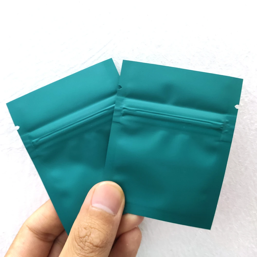 6x8cm Small Heat Sealable Matte Aluminum Foil Zip Lock Plastic Bags Smell Proof Jewelry Flat Pouches Mini Gift Package Bags