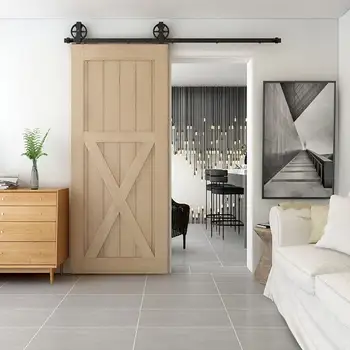 CCJH 2件組黑色穀倉木拉門滾輪吊架套件(含配件,不含軌道/不含門),可訂製 8 最佳銷售 滑動門輪 - №5