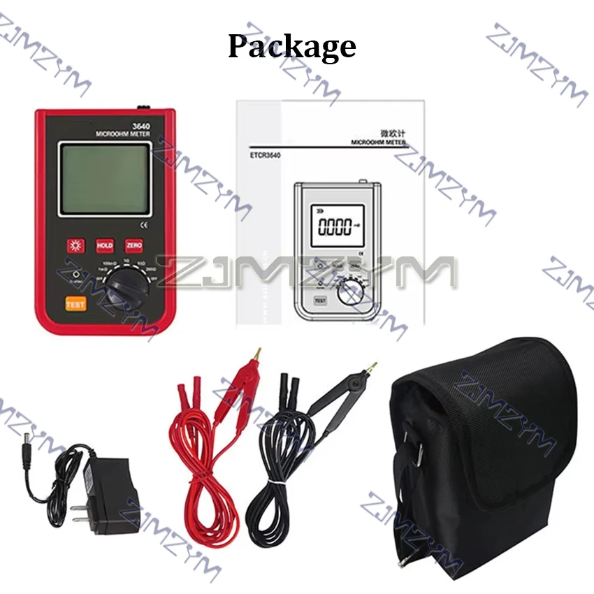 ETCR3640 Microhmmeter 1uΩ-200Ω Clamp Grounding Resistance Tester For Transformers Windings Micro Ohmmeter Ground Grid Pole