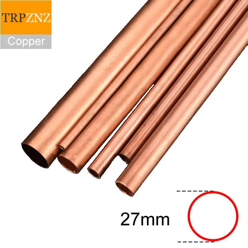 

T2 copper pipe tube OD27 outer diameter 27mm wall thick 1mm 1.5mm copper pipe Capillary Hollow copper tube Factory outlets