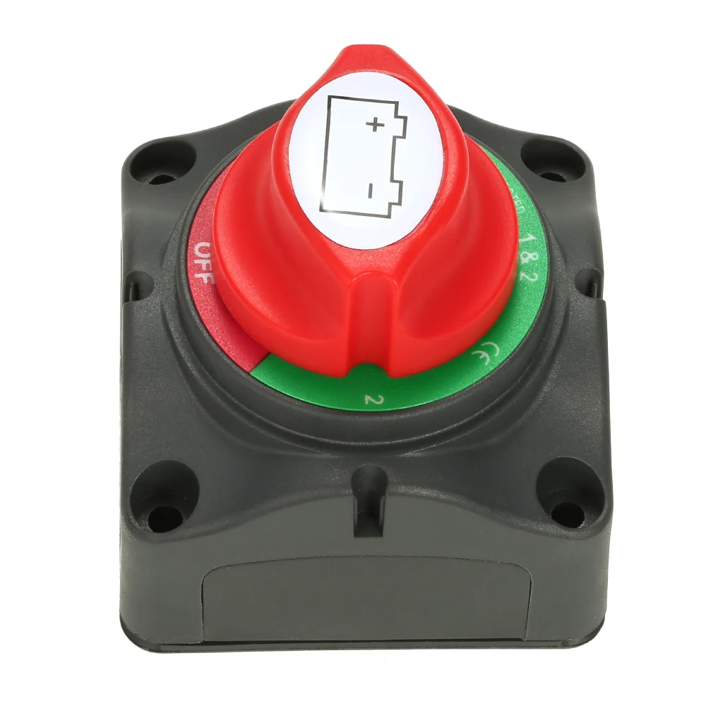 12V/24V Dual Battery Selector Switch 300A Battery Main Switch 4 Position Switch Selector for Car RV Boat